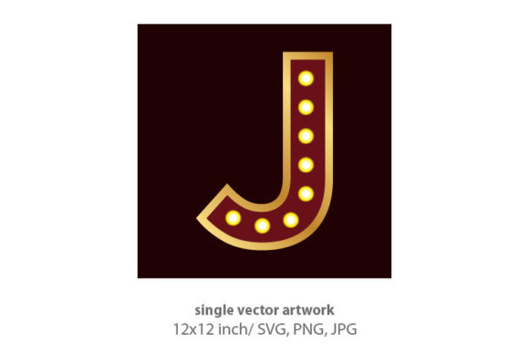 Brighten Your Designs with Lights Bulbs Inside Decorative Letter J
