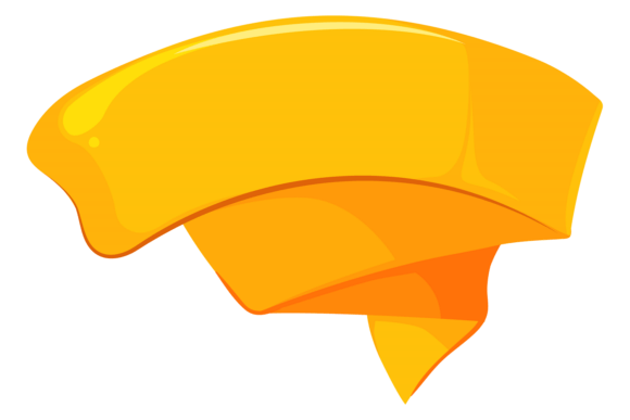 Capturing Attention with Yellow Cartoon Ribbon Banner