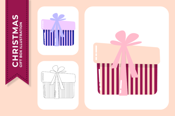 Christmas Decorative Gift Box Design: Festive Packaging Visuals