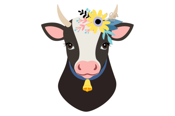 Cow Portrait in Rustic Decorative Style: A Designer's Deep Dive