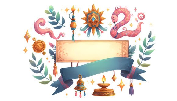 Cute Decorative Banner: A Designer's Go-To Asset for Playful Projects