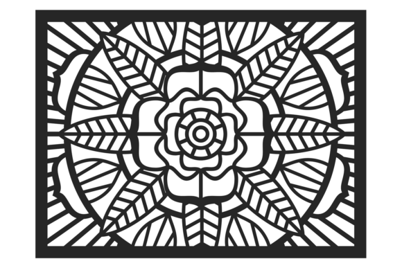 Decorative Laser Panel: Line Ornament Sq for Modern Design