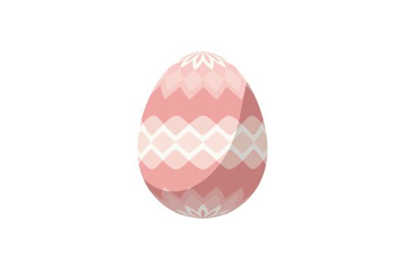Decorative Pink Egg Design in Flat Style: A Fresh Asset for Your Creative Toolkit