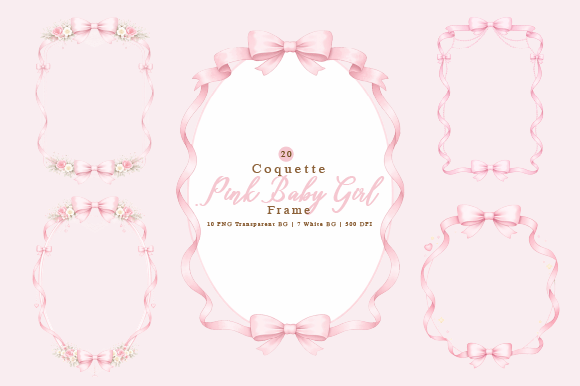 Elevate Nursery Projects with Coquette Baby Girl Frames
