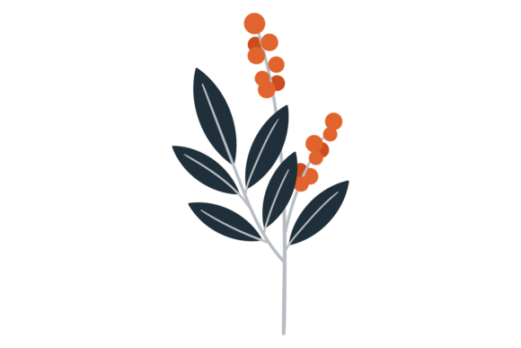 Floral Element: Decorative Natural Botan for Creative Projects