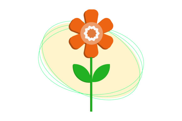 Flower Decorative Oval Background: Your Design Toolkit