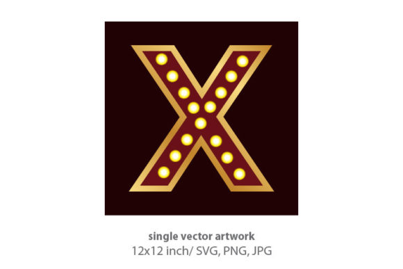Illuminate Your Brand with Lights Bulbs Inside Decorative Letter X