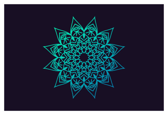 Printable Flower Mandala Decorative Logo Design Elements