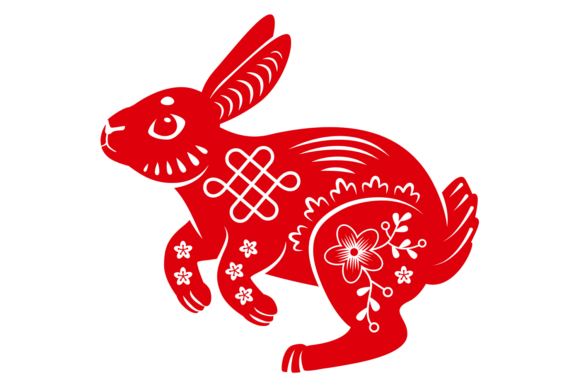 Rabbit Red Silhouette: A Decorative Chinese Typeface for Bold Brands
